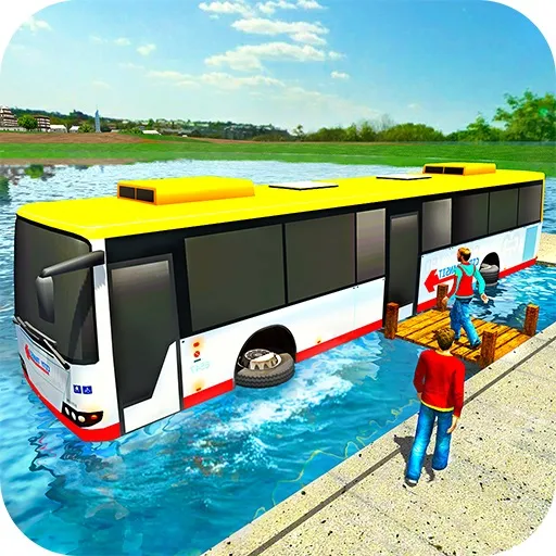 Play Floating Water Bus Racing 3D